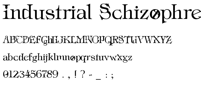 Industrial Schizophrenic font